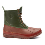 Psyberia // Mudguard Boot // Green + Brown (US: 7)