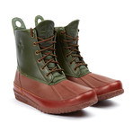 Psyberia // Mudguard Boot // Green + Brown (US: 8)