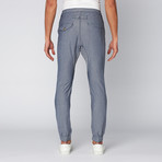 Reversed Denim Moto Jogger // Blue (L)