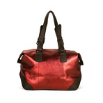 Bleecker Leather Duffel Bag // Red (Extra Small)