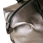 Bleecker Leather Duffel Bag // Silver (Extra Small)