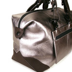 Bleecker Leather Duffel Bag // Silver (Extra Small)