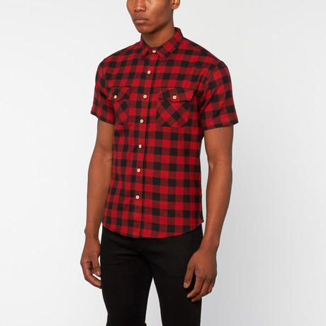 Short-Sleeve Buffalo Flannel // Red (S)