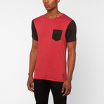 Contrast Tee // Red + Black (S)