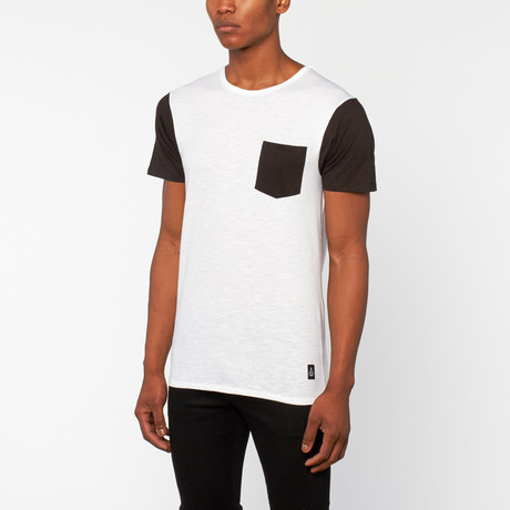 Contrast Tee // White + Black (S)