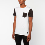 Contrast Tee // White + Black (L)