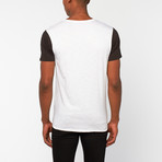 Contrast Tee // White + Black (L)