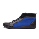 Lord Casual Leather + Suede High-Top // Black + Cobalt (Euro: 44)