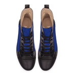 Lord Casual Leather + Suede High-Top // Black + Cobalt (Euro: 44)