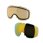 T1 Snow Goggle // Lime + Black + White // 2 Lens Pack