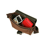 Rockefeller Leather Messenger // Dark Brown (2X Small)