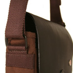 Rockefeller Leather Messenger // Dark Brown (2X Small)