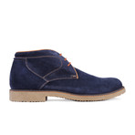 Suede Contrast Stitched Chukka // Navy Blue + Cognac (Euro: 45)