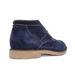 Suede Contrast Stitched Chukka // Navy Blue + Cognac (Euro: 45)