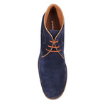 Suede Contrast Stitched Chukka // Navy Blue + Cognac (Euro: 45)