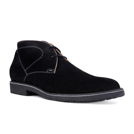 Damazy Suede Contrast Stitched Chukka // Black + Light Grey (Euro: 40)