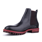 Dan Contrast Sole Chelsea Boot // Black + Red (Euro: 42)