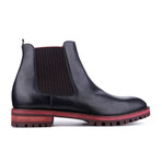 Dan Contrast Sole Chelsea Boot // Black + Red (Euro: 42)