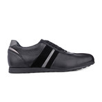 Striped Sneaker // Black + Silver (Euro: 41)