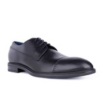 Perforated Cap-Toe Derby // Black (Euro: 45)