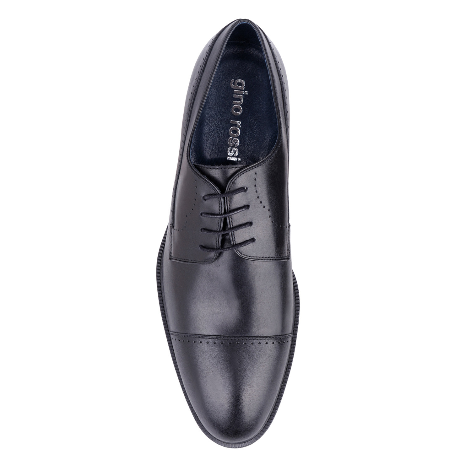 Perforated Cap-Toe Derby // Black (Euro: 45) - Gino Rossi - Touch of Modern