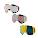 CLK Polarized Snow Goggle // White + Lime // 3 Lens Pack