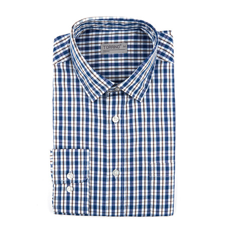 Classic Button-Up // Navy Check (S)
