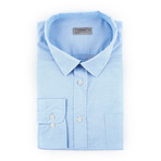 Solid Button-Up // Blue (L)