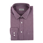 Stripe Button-Up // Purple (XL)