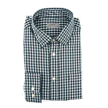 Gingham Button-Up // Green (S)