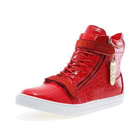 Zion High-Top Sneaker // Red Croc (US: 7)