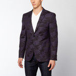 Camo Slim Fit Blazer // Navy + Black (US: 42R)