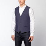 Button Vest // Blue (L)