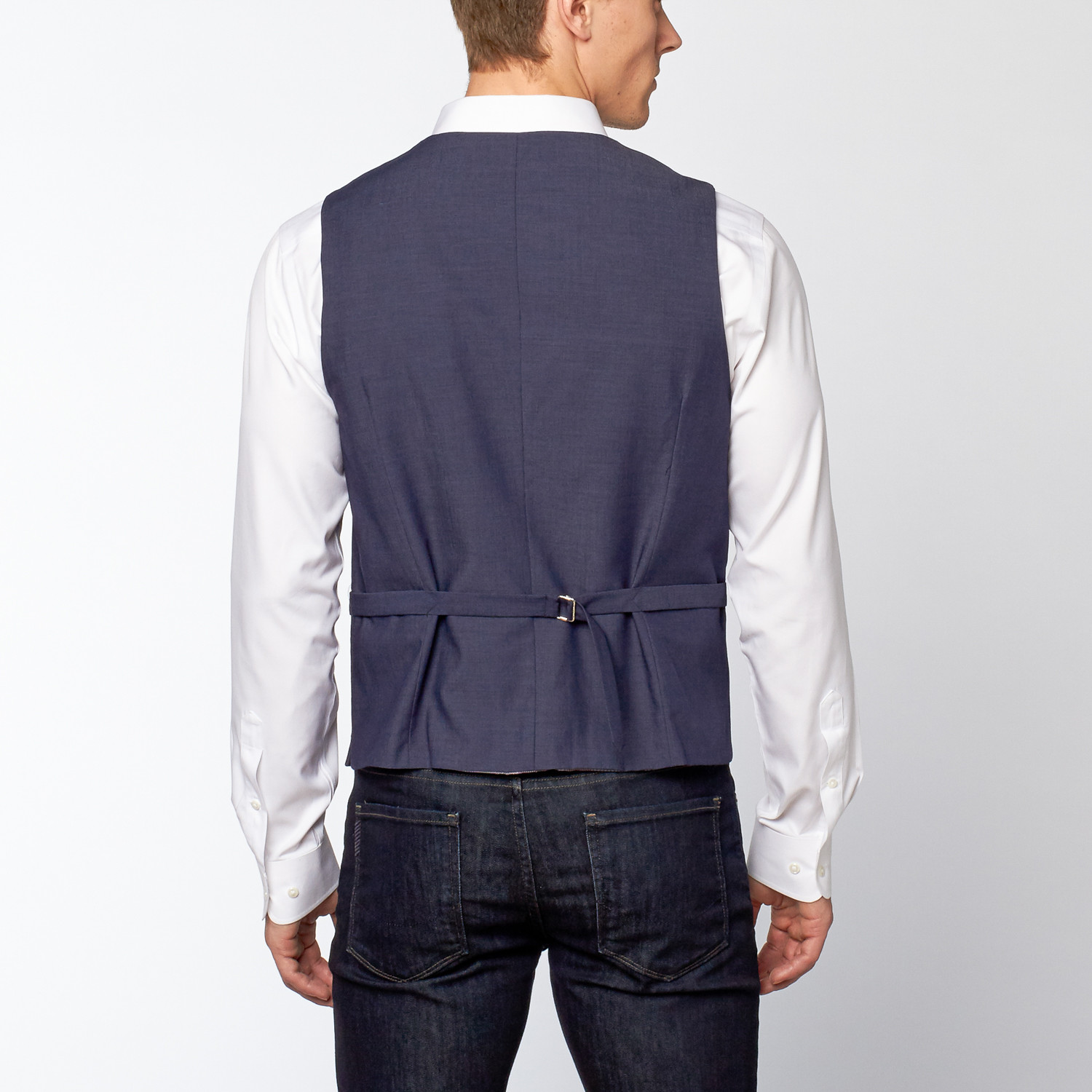 Button Vest // Blue (L) - Shoreditch - Touch of Modern