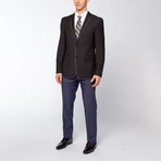 Slim Fit Suit // Black + Blue (US: 36R)