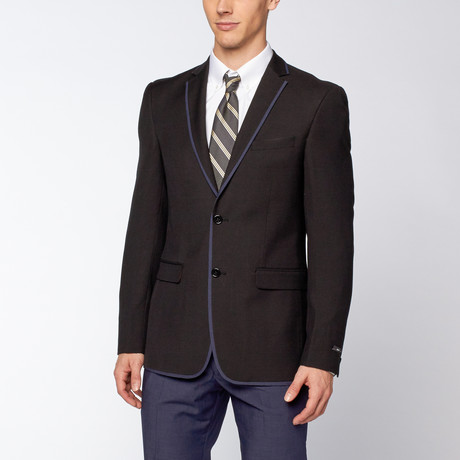 Slim Fit Suit // Black + Blue (US: 34R)