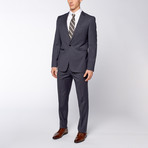 Slim Fit Suit // Slate Blue Herringbone (US: 34R)