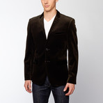 Slim Fit Corduroy Blazer // Black (US: 34R)