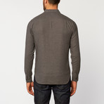 Slim French Seam Button-Up Shirt // Brushed Grey (2XL)