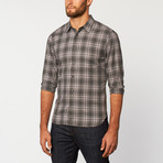 Slim French Seam Button-Up Shirt // Classic Black Plaid (L)