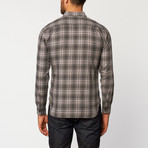 Slim French Seam Button-Up Shirt // Classic Black Plaid (L)