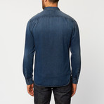 Dark Vintage Denim Shirt // Dark Blue (XL)