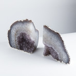 Silver Plated Agate Bookends // Natural (Small)