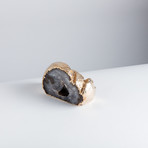 Gold Plated Agate Geode (Blue)
