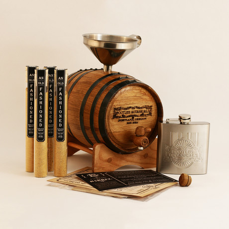 Barrel Aged Old Fashioned Whiskey Infusion Kit + Flask