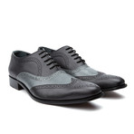 Eleganza // Two-Tone Wing Tip Lace-Up // Grey (US: 7)