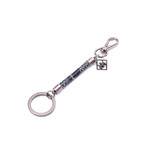 Python Patterned Calf Skin String Key Ring (Grey)