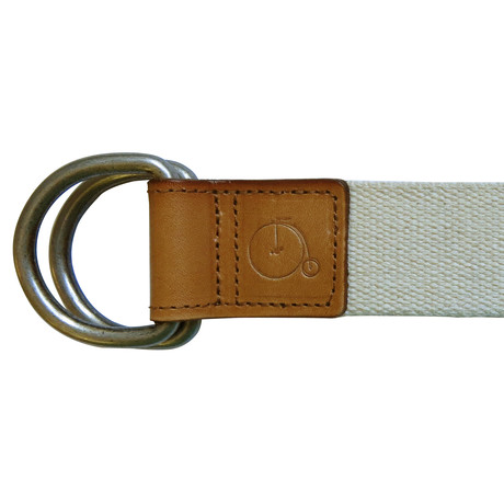 Washed Canvas Adjustable Belt // Cream (S/M)