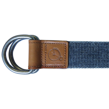 Washed Canvas Adjustable Belt // Navy (S/M)