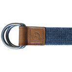 Washed Canvas Adjustable Belt // Navy (S/M)